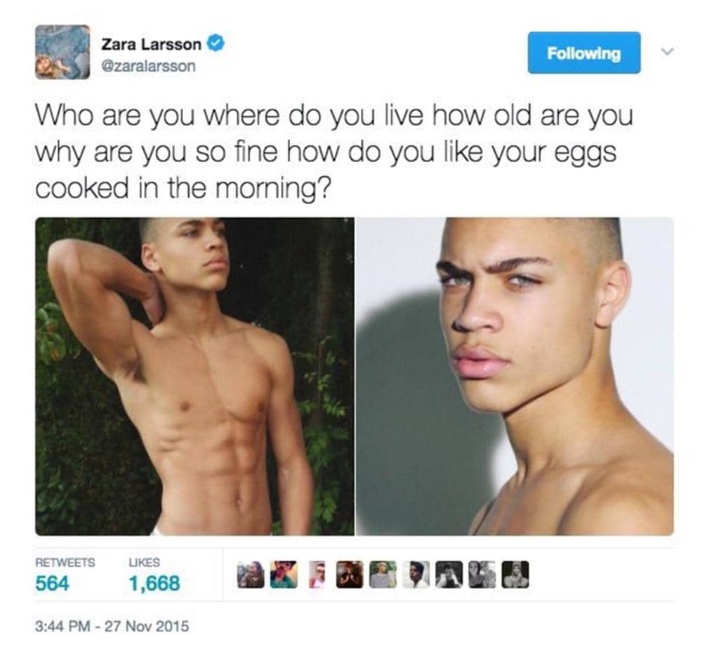 Twitter @samilarsson / www.cosmopolitan.com