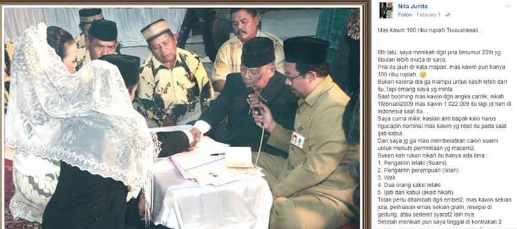 Facebook / Nita Junita