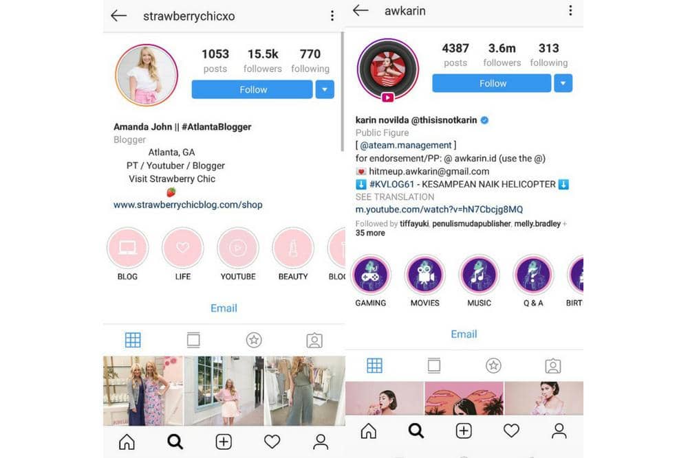 Instagram.com/strawberrychicxo, Instagram.com/awkarin