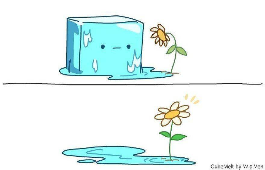 11 Ilustrasi 'Cubemelt' Ini Ingatkan Kamu Bahwa Hidup Itu Singkat