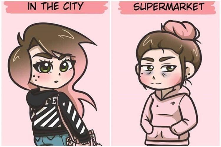 10 Ilustrasi Lucu Ini Buktikan Perempuan Suka Bertindak Impulsif