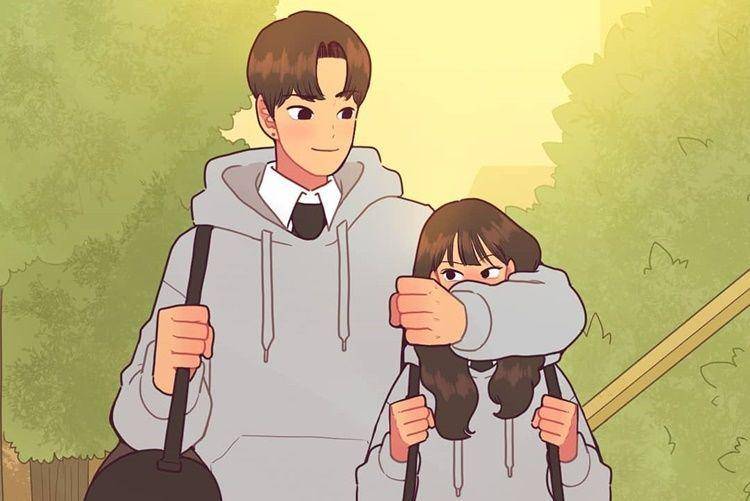 Gemas! 10 Ilustrasi Lucu Rasanya Punya Pacar Jahil di Sekolah