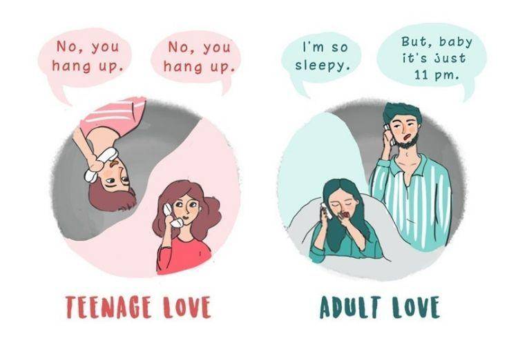 7 Ilustrasi Lucu Perbedaan Gaya Pacaran Remaja dan Orang Dewasa