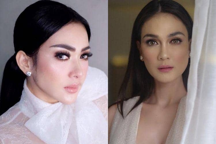 7 Perbandingan Makeup Natural Syahrini dan Luna Maya