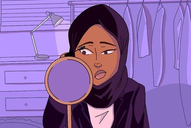 Kocak! 8 Ilustrasi Lucu Kehidupan Sehari-Hari Perempuan Berhijab