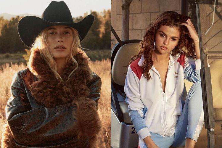 Intip 7 Perbandingan Potret Hailey Baldwin dan Selena Gomez