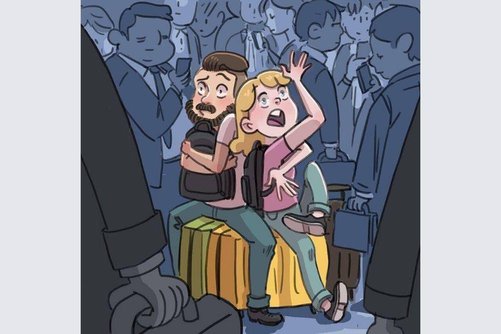 Gemas! 7 Ilustrasi Ini Gambarkan Hebohnya Liburan Bareng Pasangan