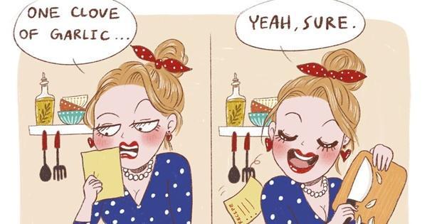 9 Ilustrasi Lucu Ini Gambarkan Kehidupan Perempuan Setelah Menikah