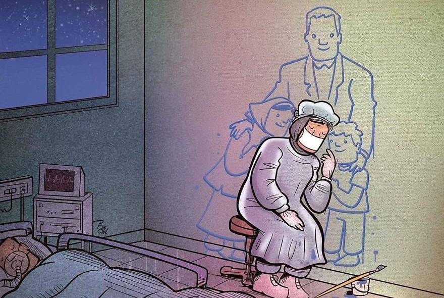 Sedih Banget, 9 Ilustrasi Pekerja Medis ini Bikin Hati Meleleh
