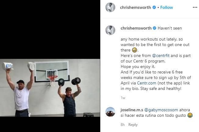 Instagram.com/chrishemsworth