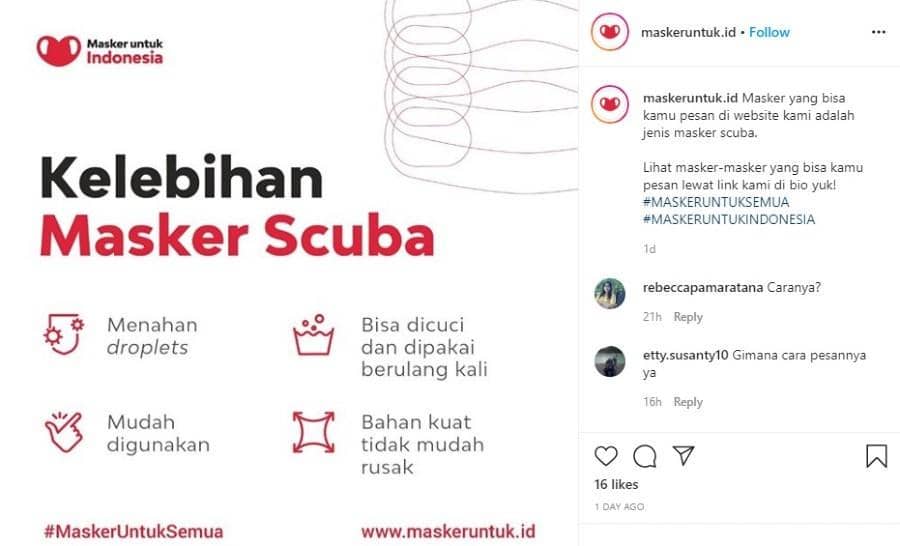 Instagram.com/maskeruntuk.id