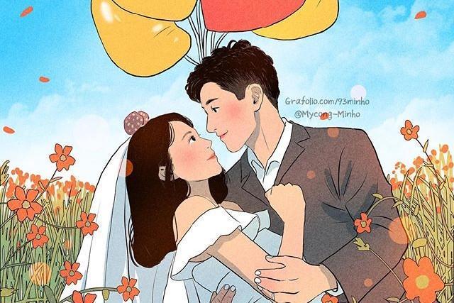 Penuh Warna, Ilustrasi Ini Gambarkan Indahnya Kehidupan Pernikahan