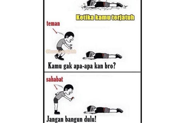 10 Meme Kelakuan Kocak Bareng Sahabat, Ngeselin tapi Bikin Ngakak!