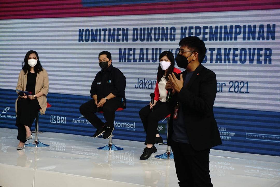 Hendri Mulya Syam selaku Direktur Utama Telkomsel di acara Press Conference #GirlsTakeover 2021 (IDN Times/Cynthia Kirana)