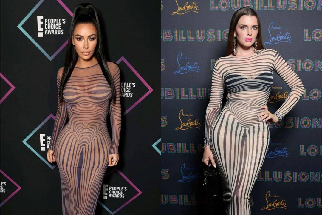 Adu Gaya Seksi Kim Kardashian vs Julia Fox, Pernah Pakai Baju Kembaran