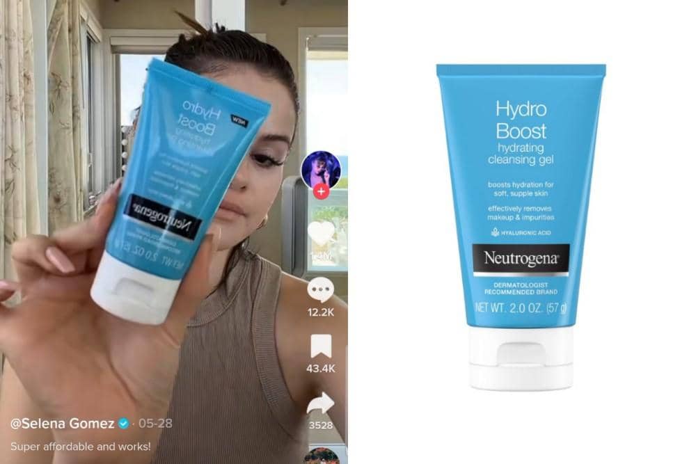 tiktok.com/@selenagomez & neutrogena.com