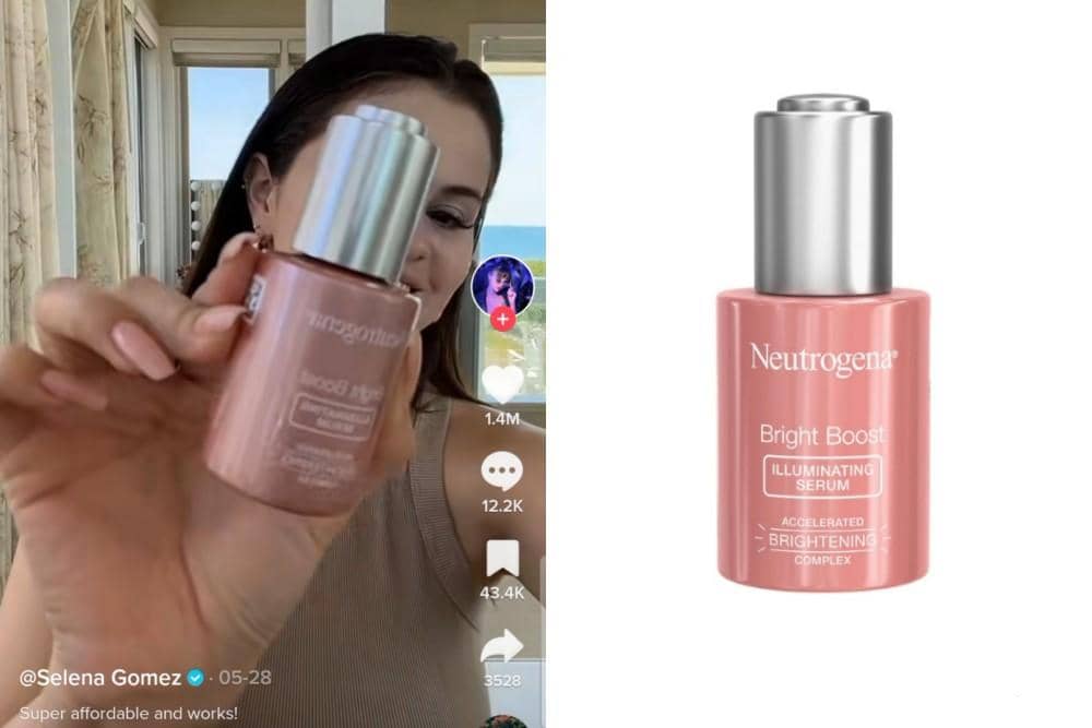 tiktok.com/@selenagomez & neutrogena.com