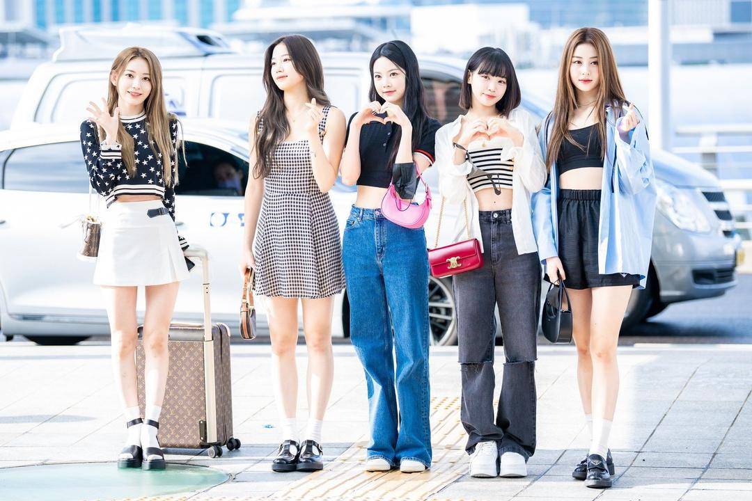 Momen Airport Fashion Anggota LE SSERAFIM, Pakai Brand Mewah Berbeda
