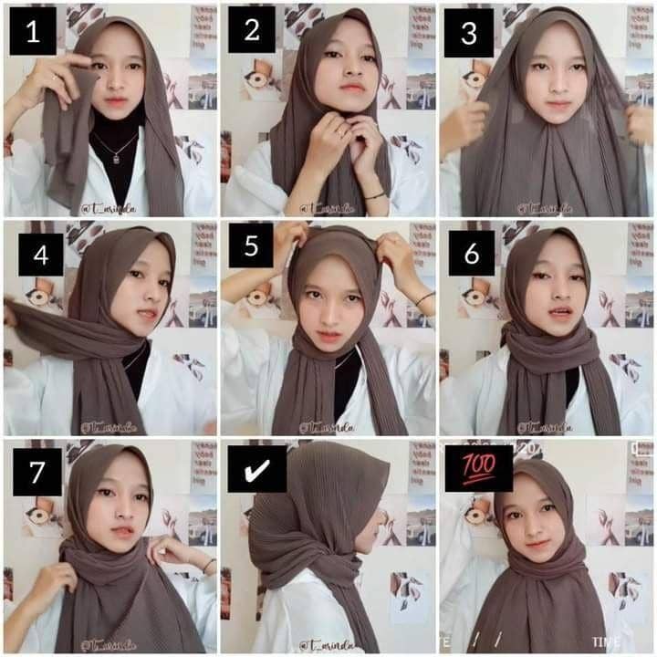 18 Tutorial Pashmina Hijab Simple untuk Remaja 2024 | Popbela.com