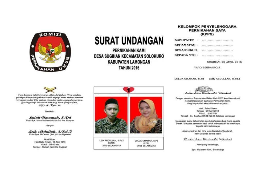 13 Desain Undangan Pernikahan Lucu dan Nyeleneh yang Bikin Tertawa