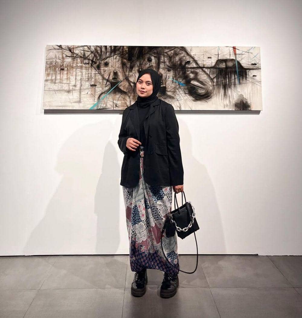 inspirasi OOTD hijab dengan berkain 