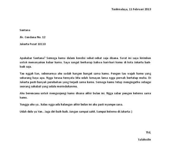 15 Contoh Surat Pribadi Beserta Strukturnya Lengkap | Popbela.com