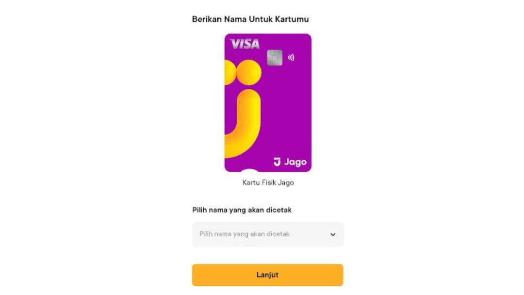 Ilustrasi pembuatan Kartu Debit Jago Visa langsung di aplikasi (Dok. Bank Jago)