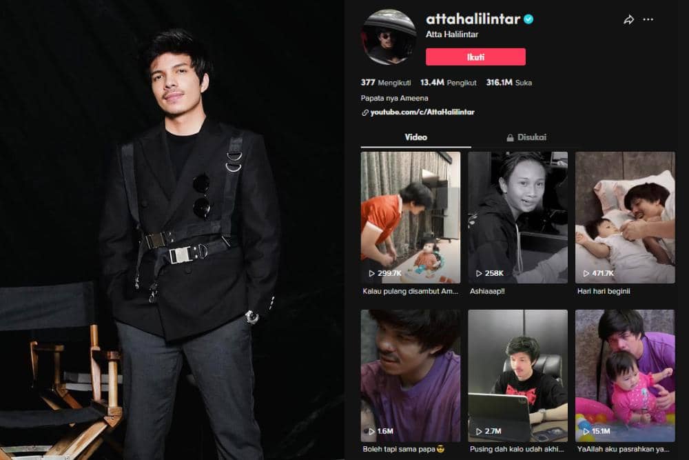 instagram.com/attahalilintar & tiktok.com/@attahalilintar