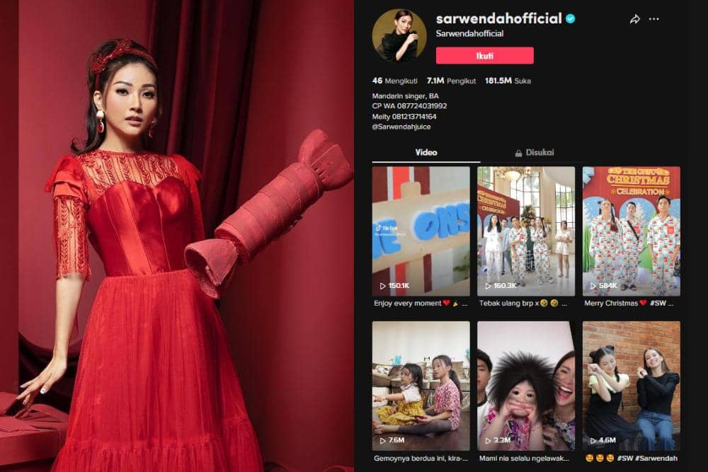 instagram.com/sarwendah29 & tiktok.com/@sarwendah