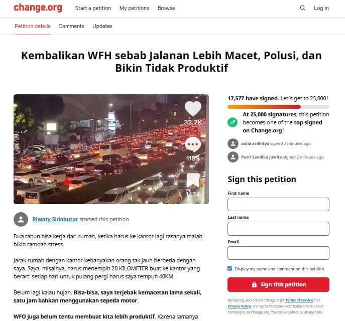 change.org/Riwaty Sidabutar