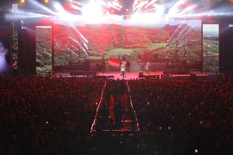 Konser musik di Jakarta Fair Kemayoran 2023.