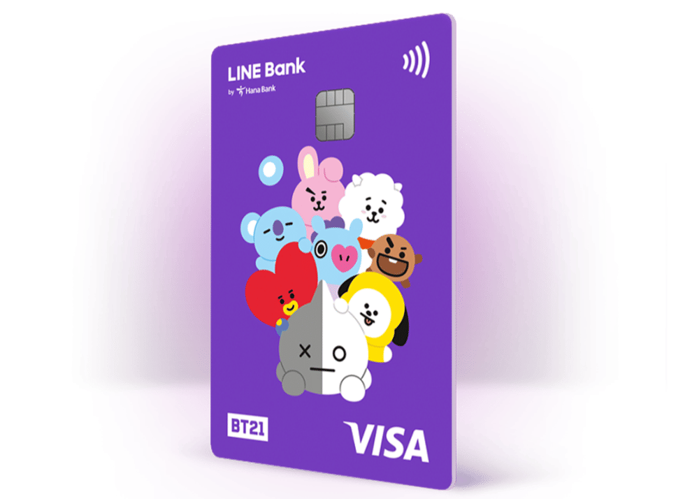 kartu LINE Bank yang dapat dipesan lewat aplikasi