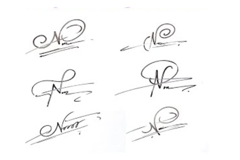 Contoh Tanda Tangan Huruf N yang Simple dan Aesthetic | POPBELA.com