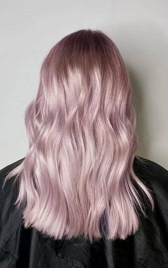 ilustrasi Warna rambut cool pink
