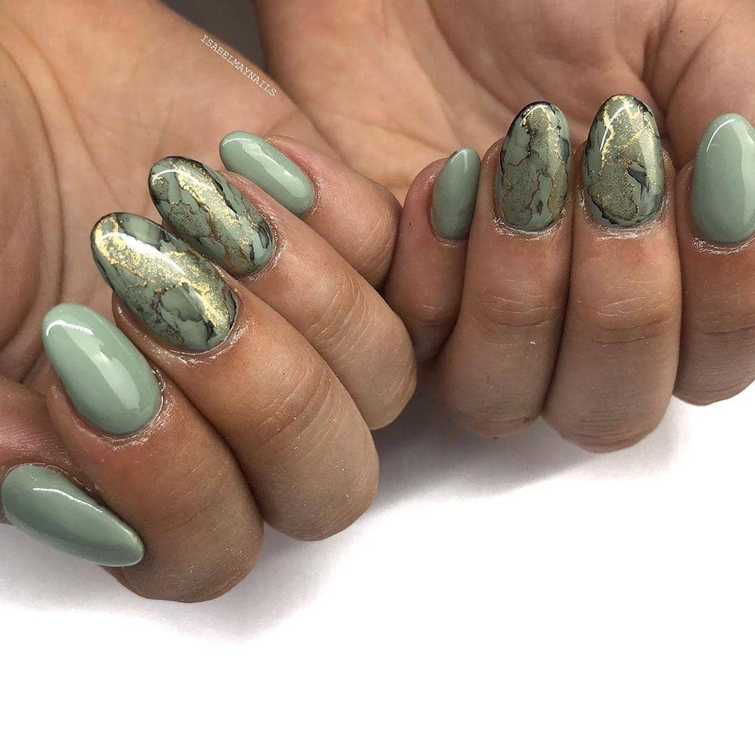 pinterest.com/Nail Art Hijau Sage