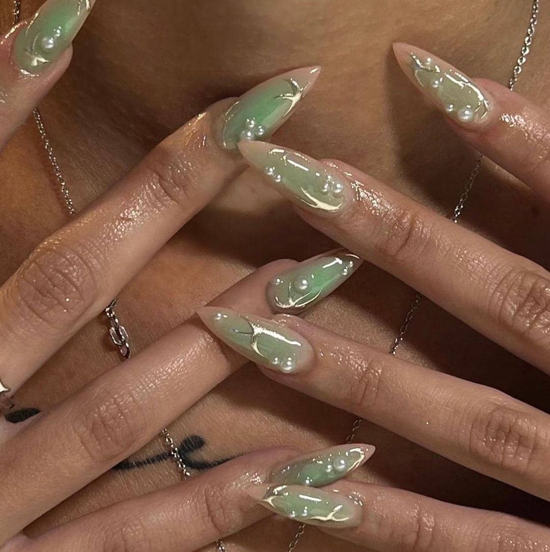 etsy.com/Nail Art Hijau Sage