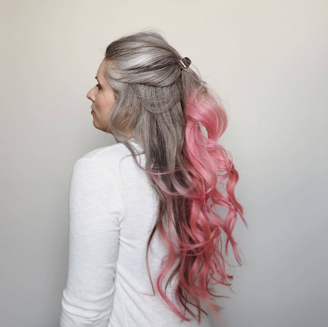 pinterest.com/Warna Rambut Abu-Abu Ombre