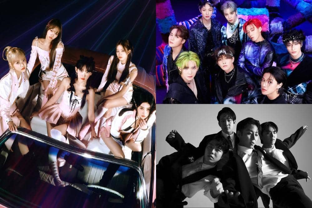 instagram.com/le_sserafim, ateez_official, official_therose