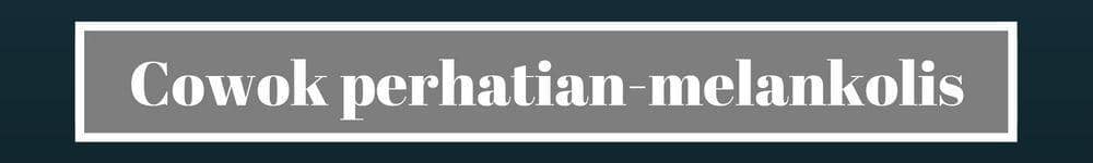 cowok perhatian - melanklonis