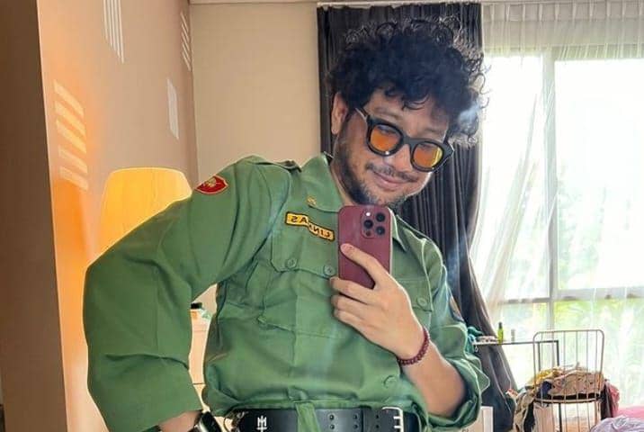 Kunto Aji saat menjadi petugas linmas (instagram.com/kuntoajiw)