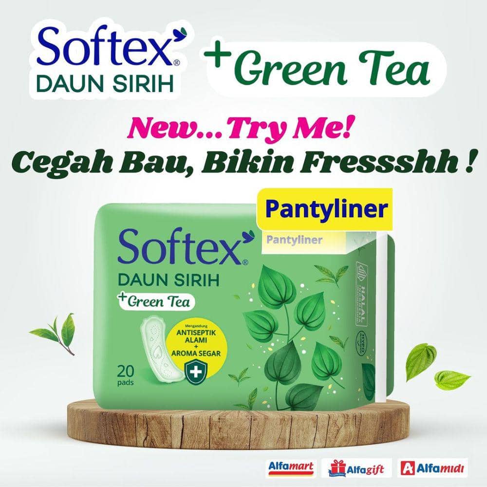 Softex Daun Sirih + Green Tea (instagram.com/softexpedia_id)