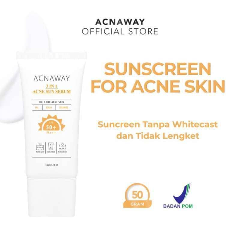 ACNAWAY 3 in 1 Acne Sun Serum Sunscreen (blibli.com/YAMA)