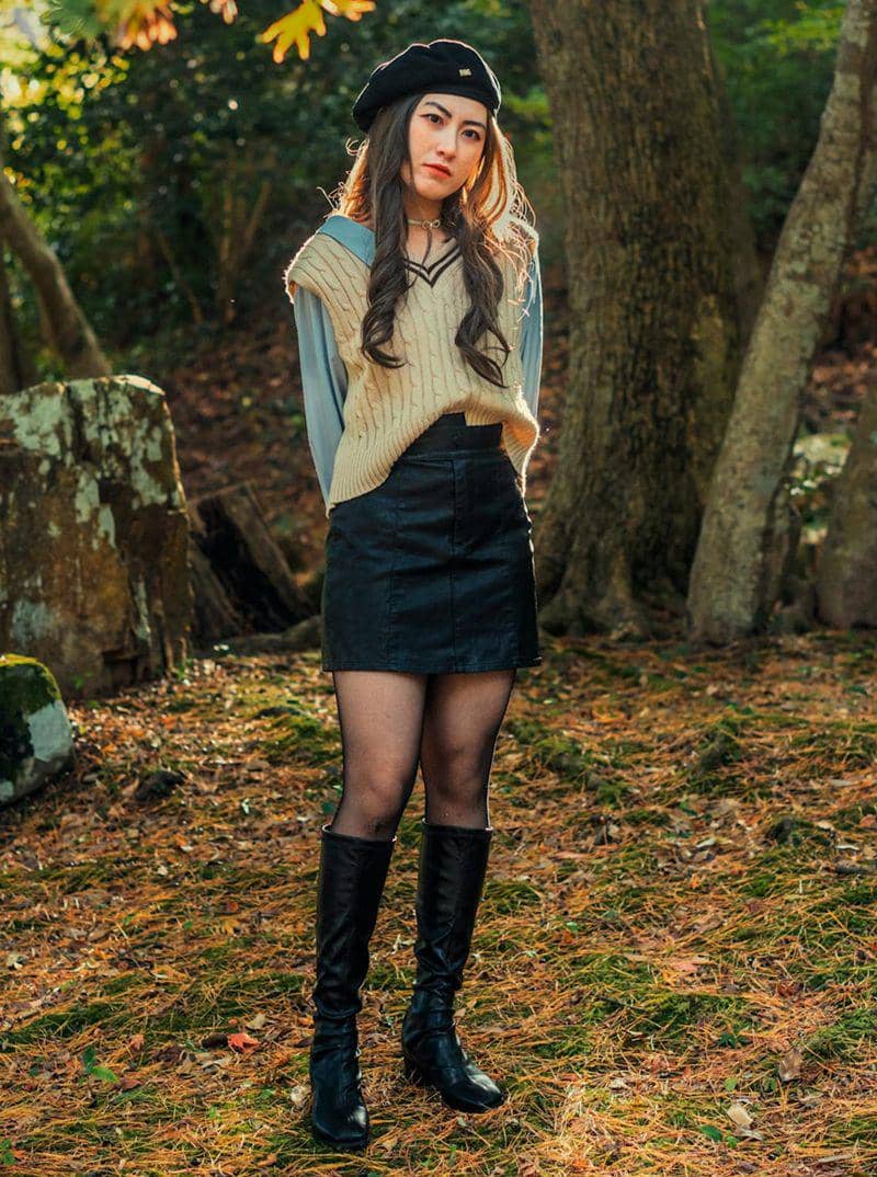 mix and match knit vest
