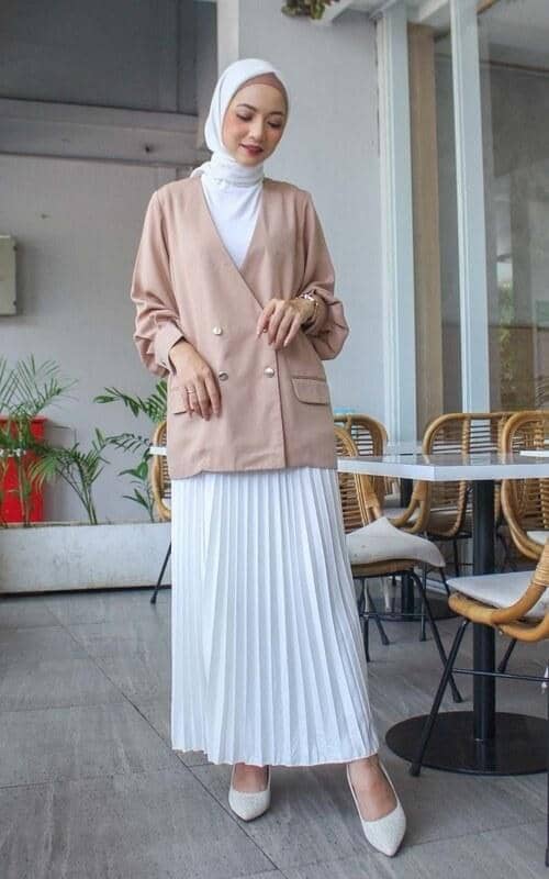 Baju Coksu Cocok Dengan Jilbab Warna putih