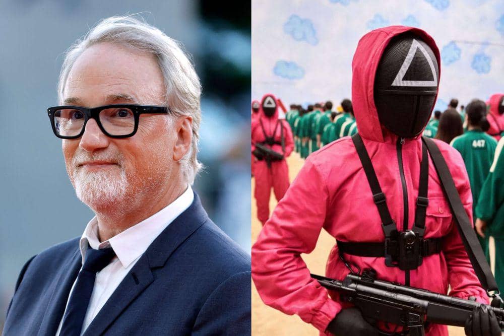 potret David Fincher dan adegan dalam serial Squid Game. (variety.com/David Fincher | dok. Netflix/Squid Game)