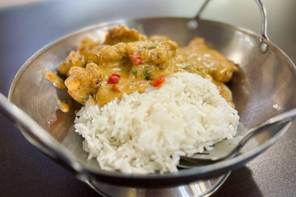 Chicken Salted Egg with Rice (dok. pribadi/Brigitta Novira)
