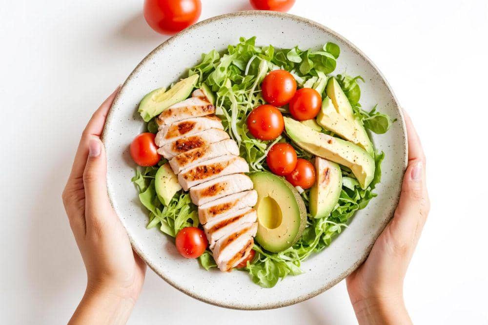 ilustrasi makanan seimbang