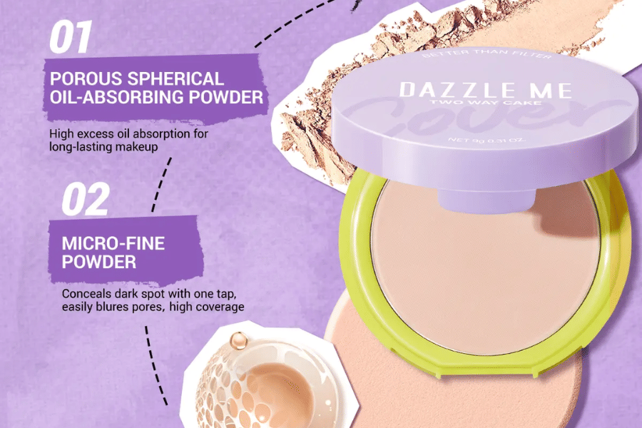 Dazzle Me Better than Filter Double Kill Two Way Cake Powder (dok. Dazzle Me Cosmetics)