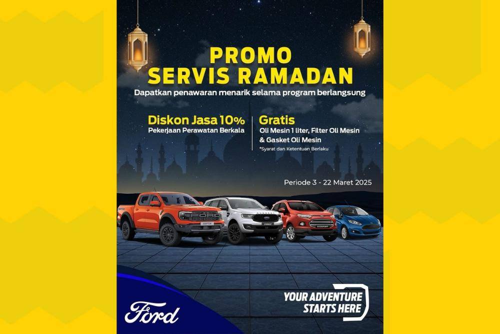 Ford RMA Indonesia Hadirkan Gratis 1 Liter Oli Mesin!