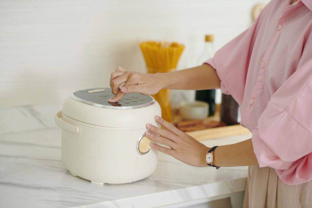 ilustrasi wanita menggunakan rice cooker (freepik.com/dragonimages)